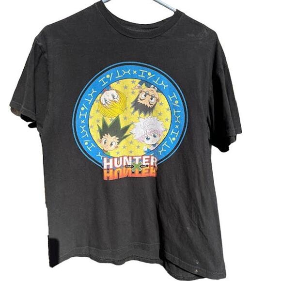 Hunter x Hunter Chibi Anime Black Shirt Mens Size Medium - Picture 1 of 4